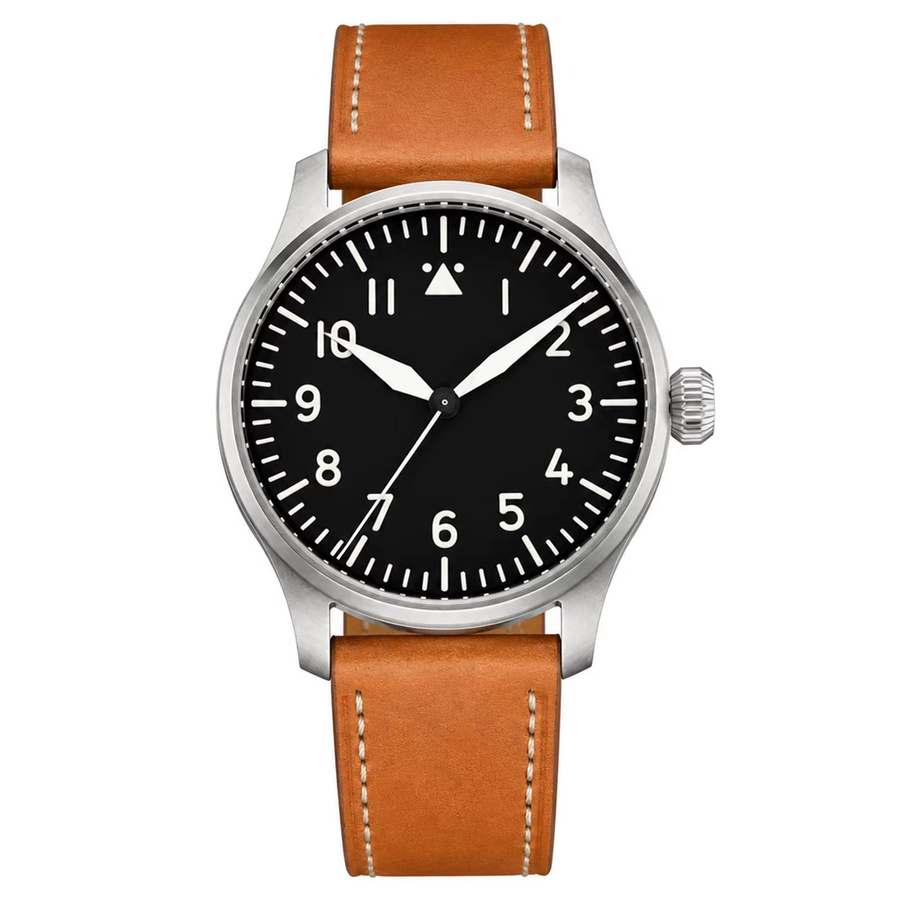 HRUODLAND Armbanduhr Automatik, Edelstahl, Leder, 40 mm, Herren - Bild 5
