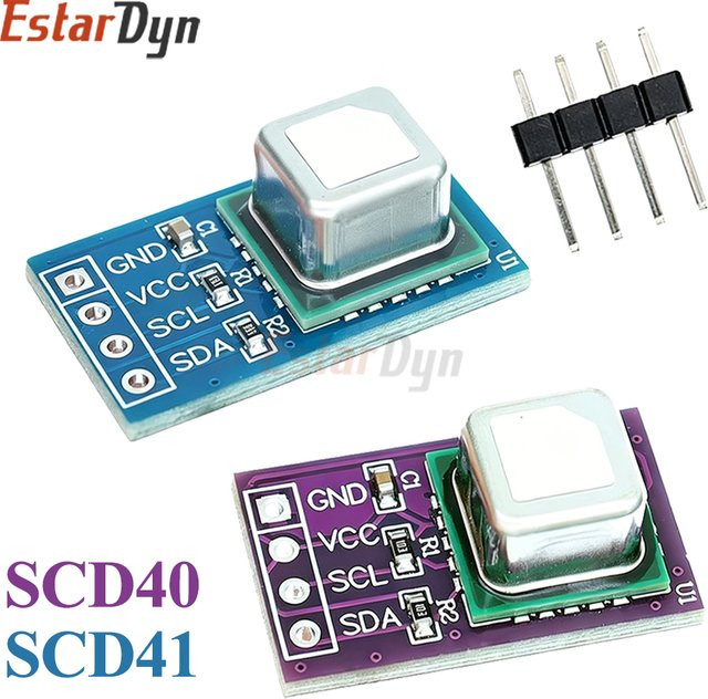 Estardyn SCD40 SCD41 CO2-Gassensor-Modul mit I2C zur Messung von CO2, Temperatur und Luftfeuchtigkeit für die Luftqualität (2,4-5,5V) - Bild 1