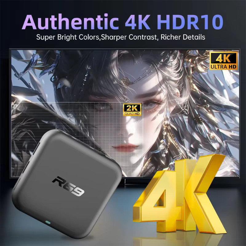 LEEDOAR R69-1 Android 14.0 TV-Box Ultra HD 4K Smart Media Player mit Bluetooth 5.0 und WLAN - Bild 6
