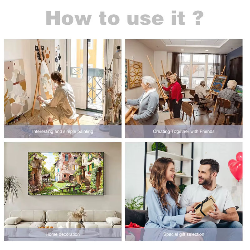 CHENISTORY DIY Malen nach Zahlen Set mit Tier-Motiv auf Leinwand für Erwachsene zur Wandmontage - Bild 2