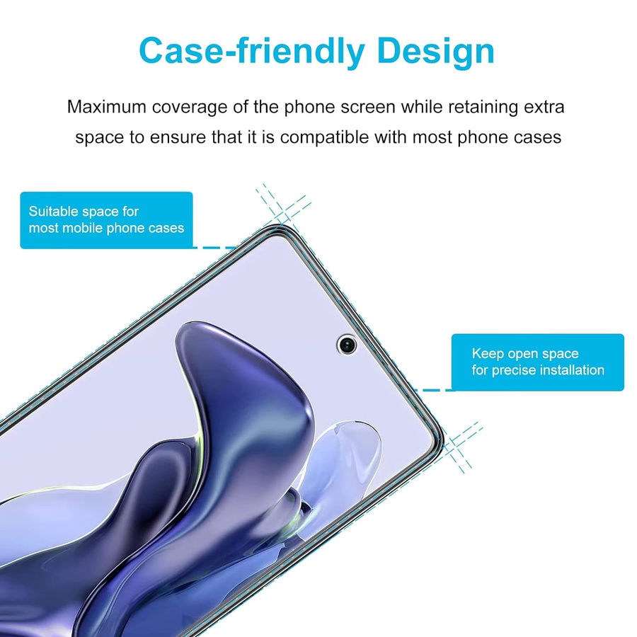 3er-Set gehärtetes Glas Display Schutzfolie für Xiaomi 11T und Xiaomi 11T Pro, transparent - Bild 4