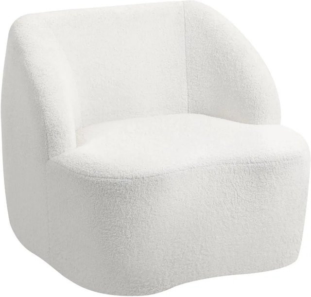 HOMCOM Polstersofa modern in Cremeweiß mit Armlehnen, B/T/H: 82 x 81 x 73,5 cm - Bild 1