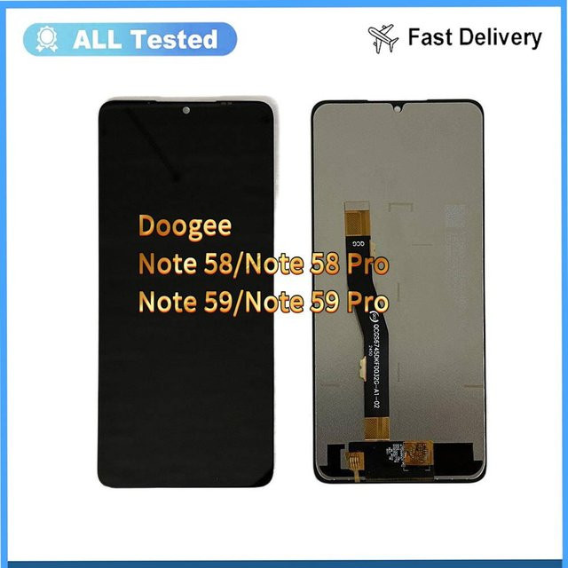 Doogee LCD-Bildschirm und Digitizer Baugruppe für Note 58, Note 58 Pro, Note 59 und Note 59 Pro in Grau - Bild 1