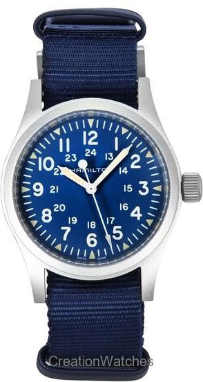 Hamilton Armbanduhr Automatik, Textil/NATO, Blau, Edelstahl, Herren - Bild 1