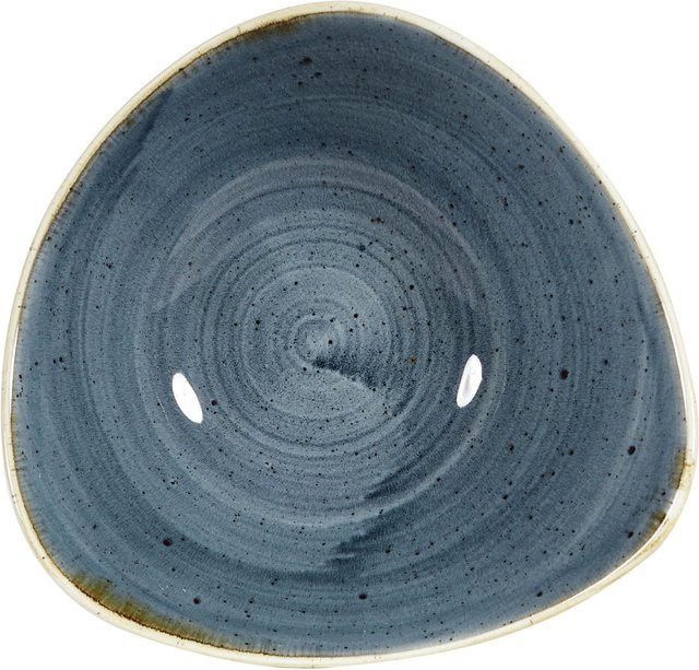 Churchill Stonecast Blueberry Schale dreieckig, Blau/Braun, 12er Pack, B: 18,5 cm x L: 18,5 cm, 370 ml - Bild 1