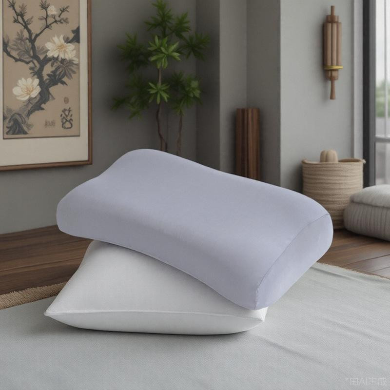 Yiran Furniture Memory-Schaum Nackenstützkissen Typ A mit Eis-Seide Bezug in Weiß, B/T/H: 58 x 35 x 7 cm - Bild 2
