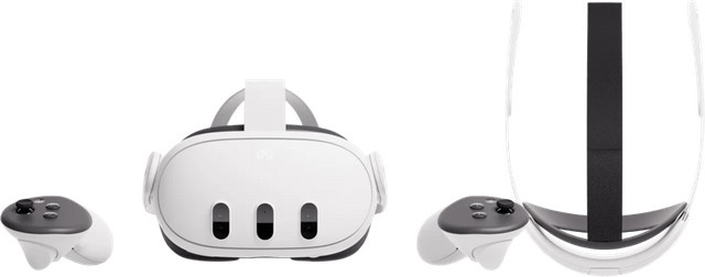 Meta Quest 3 VR-Headset mit 512 GB Speicher und Strap in Weiß - Bild 1