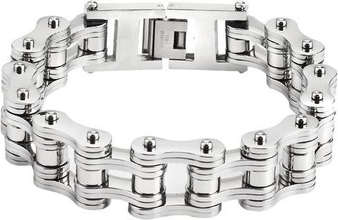 Wucifang Jewelry Armband, Edelstahl, Silber, 19 cm, Unisex - Bild 1