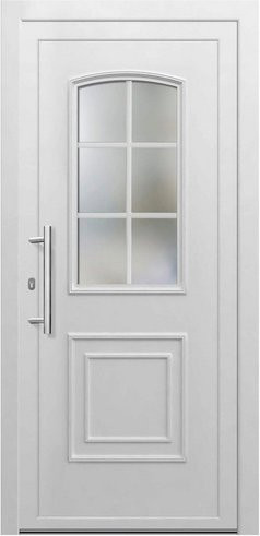 KNOCK Kunststoff-Haustür FLORA mit Glaseinsatz, weiß, B/H: 110 x 210 cm - Bild 1