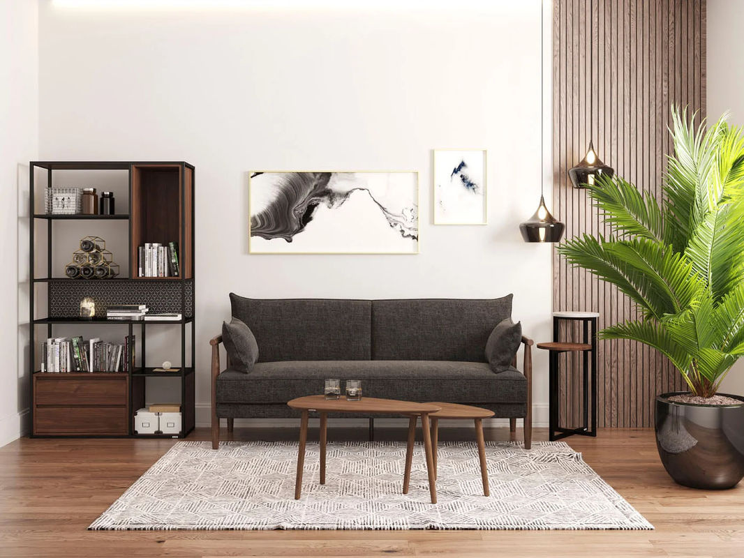 PLAYBOY Schlafsofa Sylvie 3-Sitzer mit Schlaffunktion in Anthrazit Grau - Bild 2