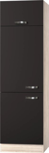 OPTIkult Küchen-Hochschrank Faro220 für Kühlschränke in Anthrazit-Braun, B/T/H: 60 x 60 x 211,8 cm - Bild 1