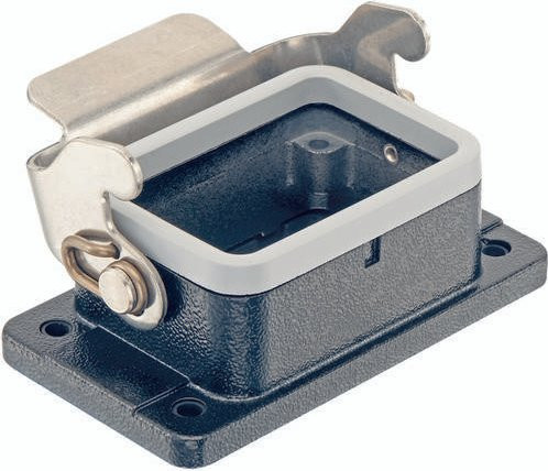 HARTING Anbaugehäuse 09 37 006 1301 aus Aluminium in Schwarz - Bild 1