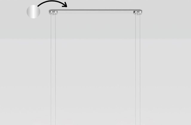 Serien Lighting Baldachinprofil 2 aus Aluminium in Silber poliert - Bild 1