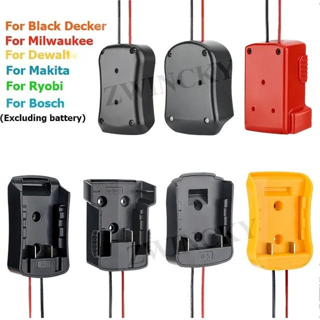 ZWINCKY DIY Adapter Konverter Gehäuse für 18V Lithium-Batterien in Schwarz - Bild 1