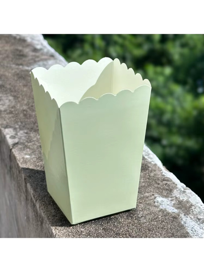 6-teiliges Set Popcorn-Boxen aus Kraftpapier in Braun und Lila für Partys und Hochzeiten - Bild 3