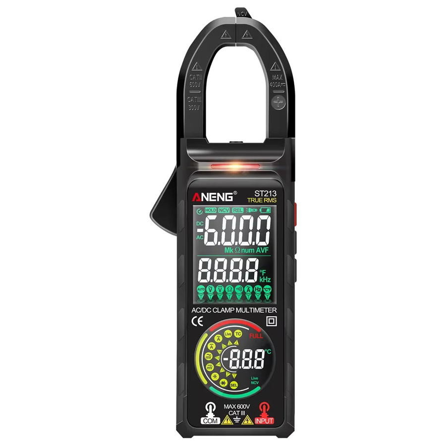 ANENG Digitales Zangenmessgerät ST213 Multimeter mit großem Farbbildschirm für DC/AC-Strom bis 400 A, Spannung, Frequenz, NCV und Widerstand - Bild 6
