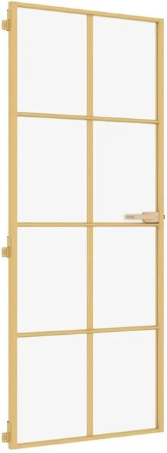 vidaXL Innentür modern in Gold aus Hartglas und Aluminium, B/H: 93 x 201,5 cm - Bild 1