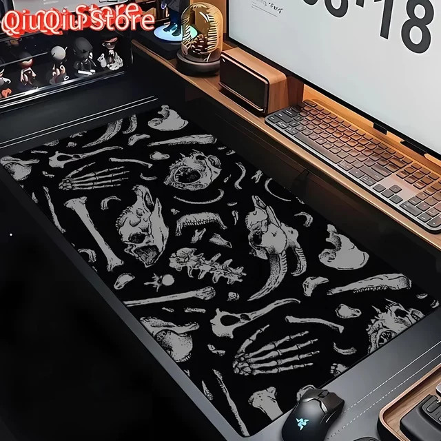 Potdemiel Dinosaurier-Fossilien Mauspad XXL aus Gummi, rutschfeste Schreibtischunterlage für Gaming und Büro - Bild 1