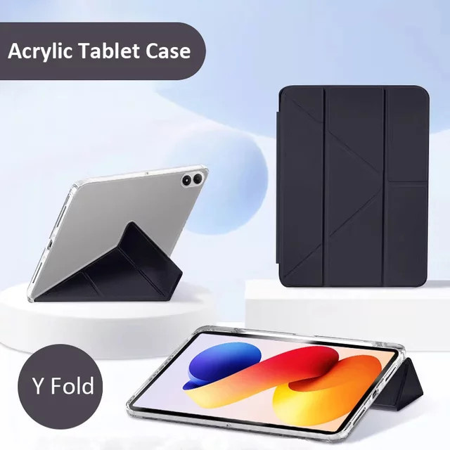 Xiaomi Redmi Pad 2 Pro Smart Fold Schutzhülle mit Stifthalter aus Acryl in Transparent oder Purple für 12,1 Zoll - Bild 1