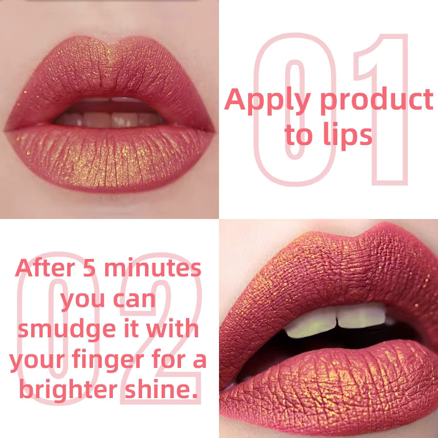 KAFURUX Lipgloss Metallic, 14 Farben, Unisex - Bild 2