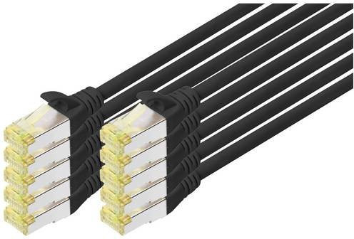 Digitus RJ45 Netzwerkkabel CAT 6a S/FTP Patchkabel Schwarz, Länge: 2,0 m - Bild 1