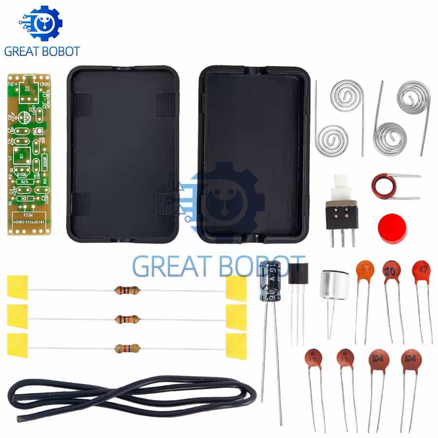 Baishundianzi FM Frequenz Modulation Drahtloses Mikrofon Modul DIY Kit mit Gehäuse, 70-110 MHz, Multicolour - Bild 4
