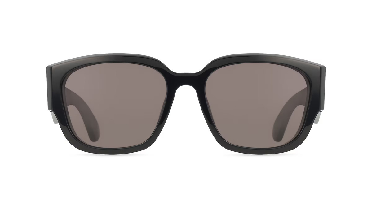 Alexander McQueen AM0468S Sonnenbrille, Vollrand, Eckig, Acetat, Damen, schwarz, grau - Bild 1