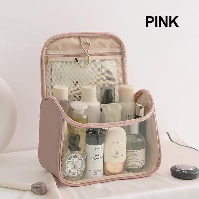 Kosmetiktasche für Damen, rosa, wasserdicht, zum Aufhängen - Bild 1