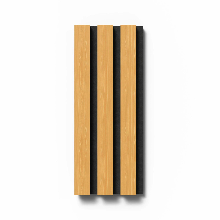 Denpanels Akustikpaneel Muster Eiche Natur Geölt mit schwarzem Filz in Schwarz, Breite: 29,5 cm, Höhe: 15 cm - Bild 2