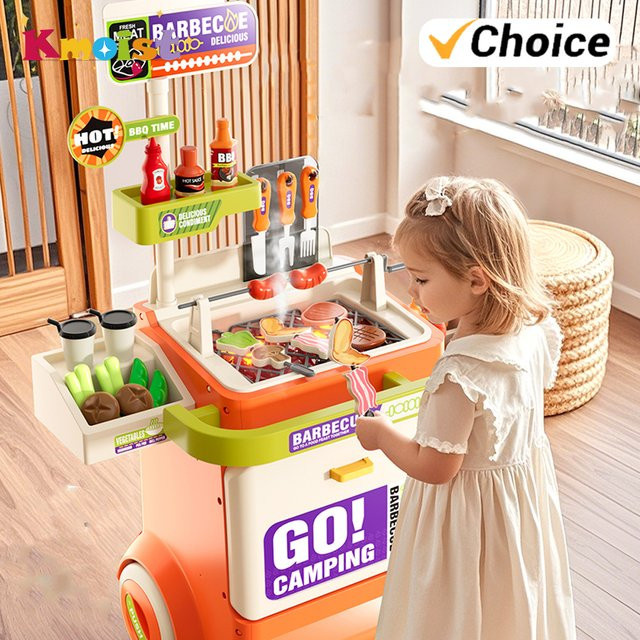 Kmoist Küchenspielzeug Set für Kinder mit Eis und Süßigkeiten Zubehör in Weiß und Bunt - Bild 1