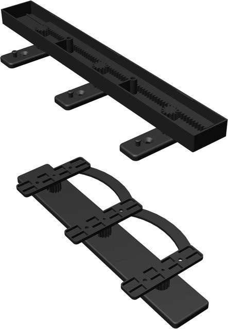 FN Neuhofer Montage-Set Para-fix F mit 3 Lamellen in Schwarz, B/H/T: 39,0 x 19,0 x 3,0 cm - Bild 1