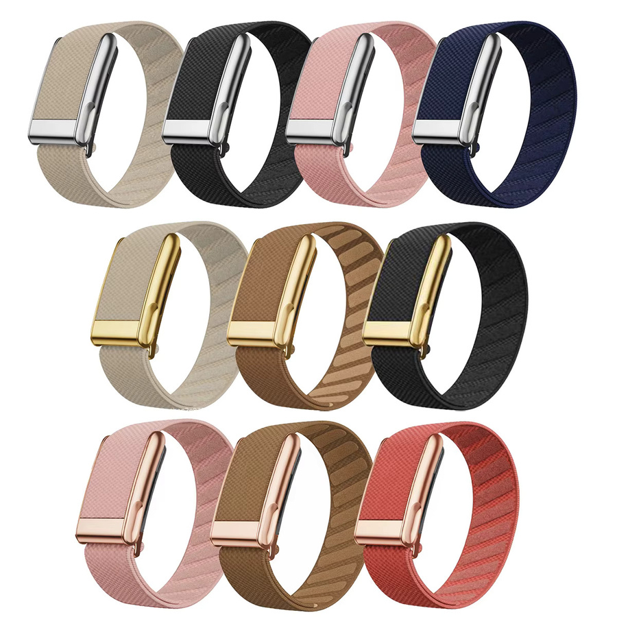 CAOWTAN Uhrenarmband Sport-Nylonband, Textil, Edelstahl, Gold/Silber - Bild 2