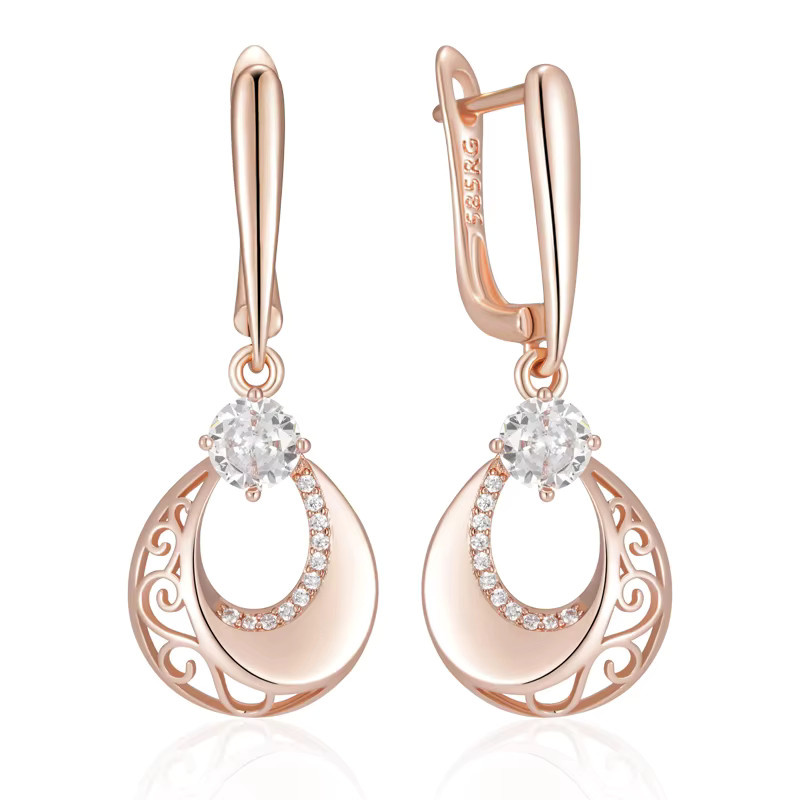 Kinel Ohrringe, Zirkon, 585 Roségold, Damen - Bild 2