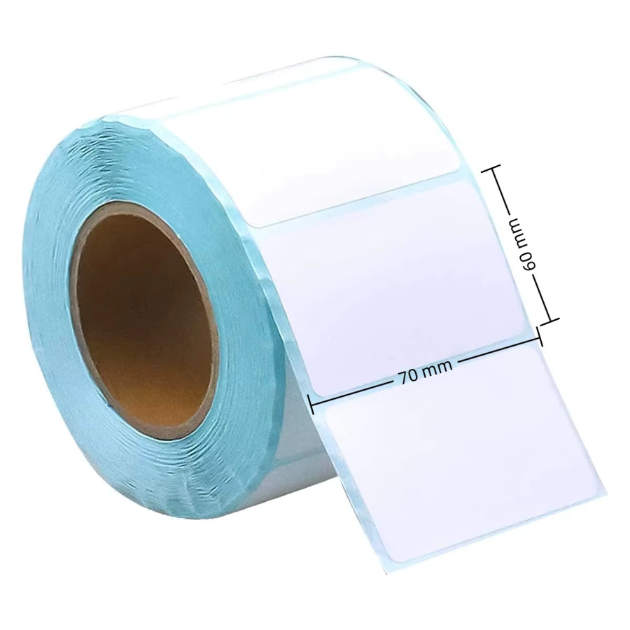 1000 Stück Thermopapier-Etikettenrollen in Weiß für Barcodes und Adressen, B: 70 mm, H: 60 mm - Bild 2