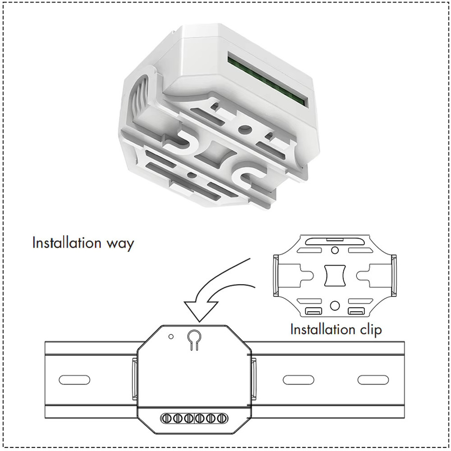 CENFAYA Einzeiliger LED-Controller mit HF-Dimmer für einfarbige dimmbare LED-Lampen, AC-Phasenschnitt ohne Neutralleiter, 1,5 A, Farbe: Weiß - Bild 2