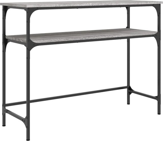 vidaXL Konsolentisch in Grau Sonoma aus Holzwerkstoff und Metall, B/T/H: 100 x 35,5 x 75 cm - Bild 1