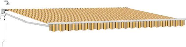 vidaXL Elektrische Ausziehbare Markise mit Motor in Gelb und Grau, B: 400 cm, T: 300 cm - Bild 1