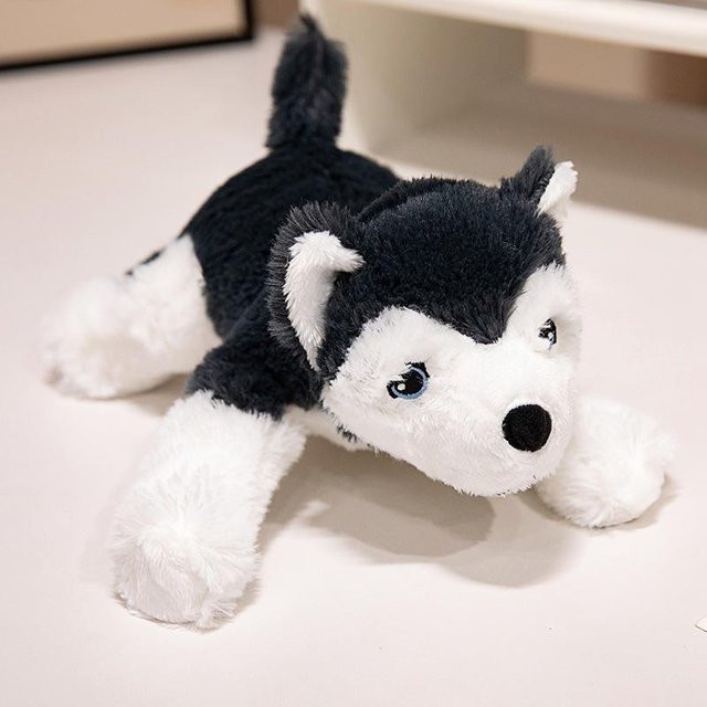 Husky-Puppe Plüschtier, Welpenhund-Puppe, 26cm, schwarz - Bild 1