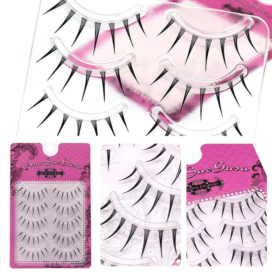 eelhoe Hot Manga Lashes Künstliche Wimpern, 5 Paar, Natürlich, Unisex - Bild 3