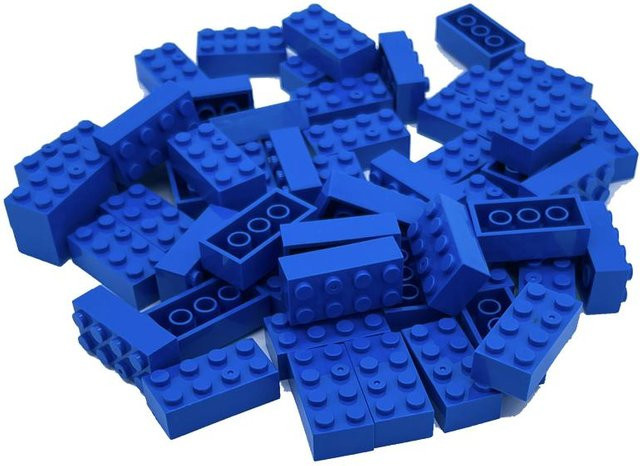 Linyi toy Blöcke, blau, 100-teiliges Set, ab 6 Jahren - Bild 1
