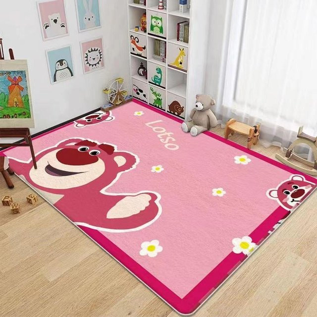 Karpetti Disney Lotso Bär Teppich Rosa, Rutschfest und Waschbar, Breite: 50 cm, Tiefe: 80 cm - Bild 1