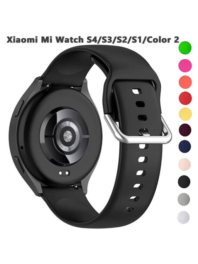 Hiyii Smartwatch-Armband Silikon, Schwarz, Unisex, 22mm - Bild 5