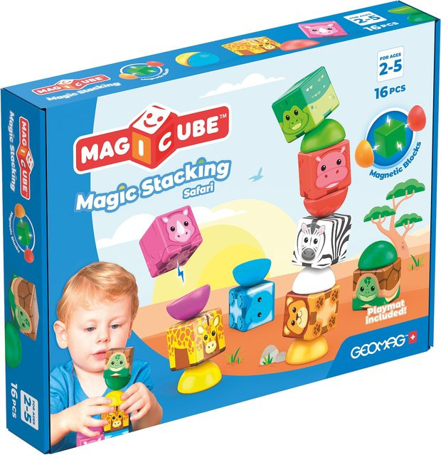 Geomag Magicube Blocks Stacking Safari Magnetischer Bunter 310-teiliges Set - Bild 1