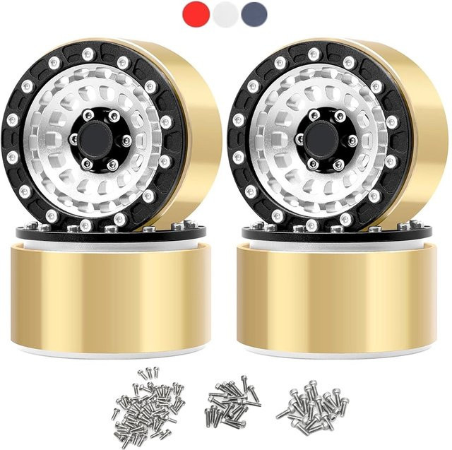 Wonder Rc Beadlock Räder Aluminium Felgen, 4-teiliges Set, 1:10, Metall, Grau - Bild 1