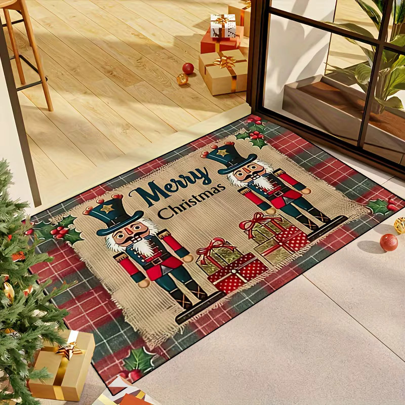 VIKAMA Weihnachts-Fußknacker Fußmatte, schmutzabweisend und rutschfest für Eingangsbereich, Flur und Badezimmer - Bild 3