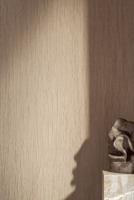 Élitis Wallpaper Himalaya RM 1049 02 in Beige und Braun mit Textiloptik und Leinenstruktur - Bild 3
