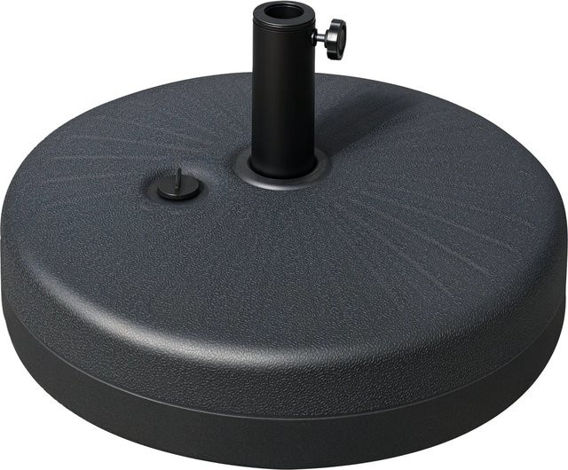 Outsunny Sonnenschirmständer aus HDPE und Stahl in Schwarz B: 51 cm, T: 51 cm, H: 30,5 cm - Bild 1