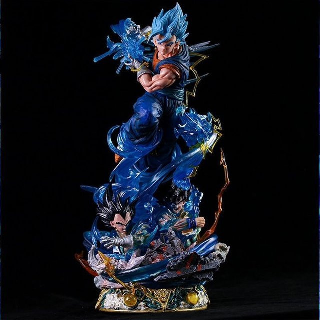 Bandai Dragon Ball Super Vegetto & Son Goku Dreiköpfige Sculpt, Ausstellungsstatue, im Dunkeln leuchtend - Bild 1
