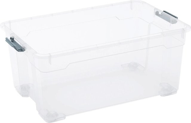 OBI Allzweckbox Cadiz L mit 4 Rollen, Transparent, B/T/H: 58 x 27 x 38,3 cm - Bild 1