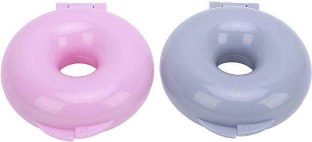 CosyHome 2er Set Donut Backform aus Silikon, runde Kuchenform für Bagel und Brot, pink - Bild 1
